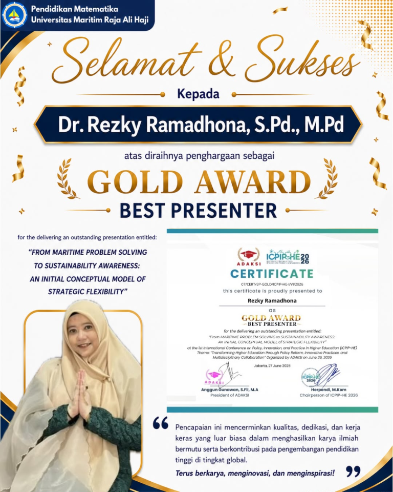 Menginspirasi di Forum Internasional, Dr. Rezky Ramadhona Raih Gold Award Best Presenter